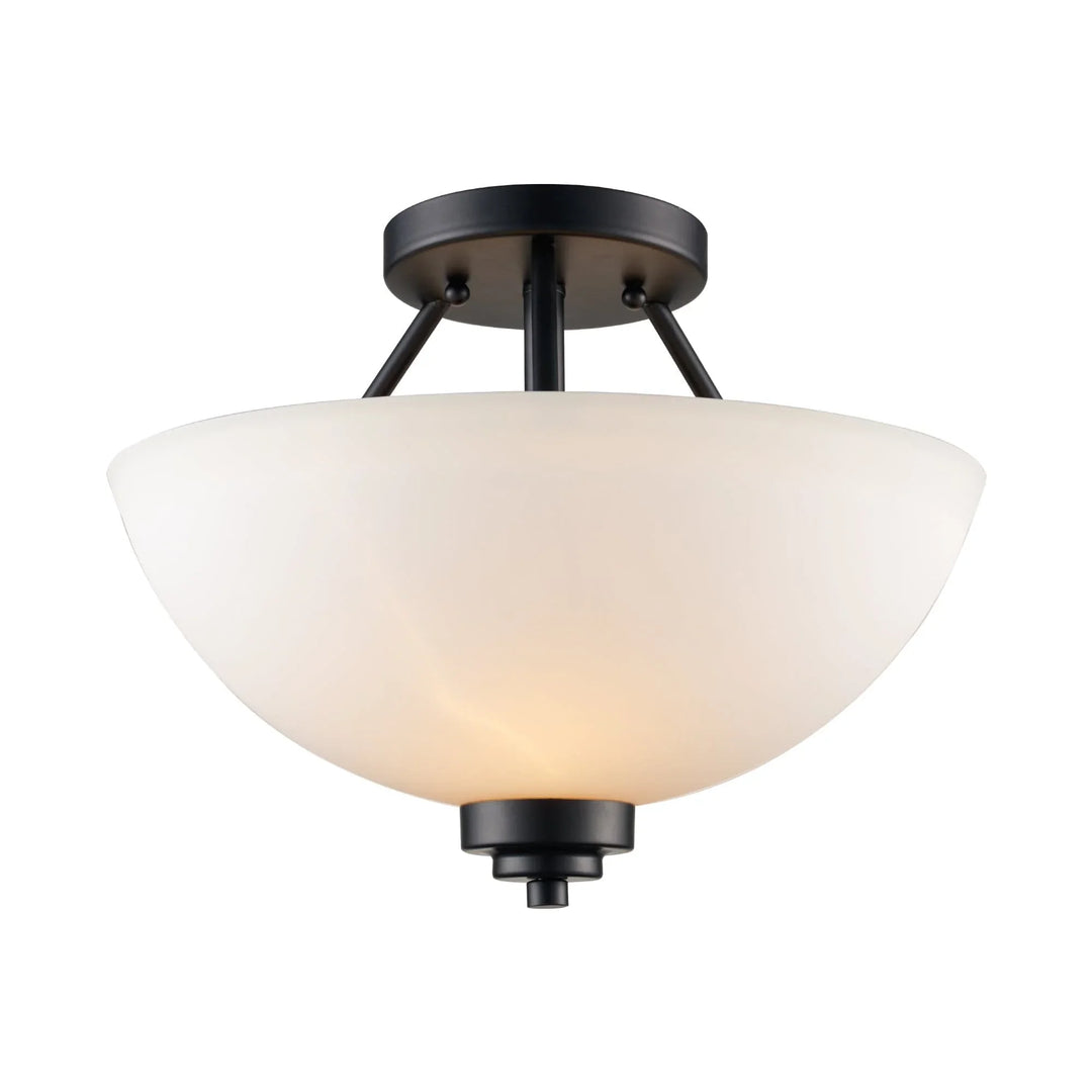 Trans Globe Mod Pod 2 - Light Semi-Flush Mount Sqr Bowl - Black