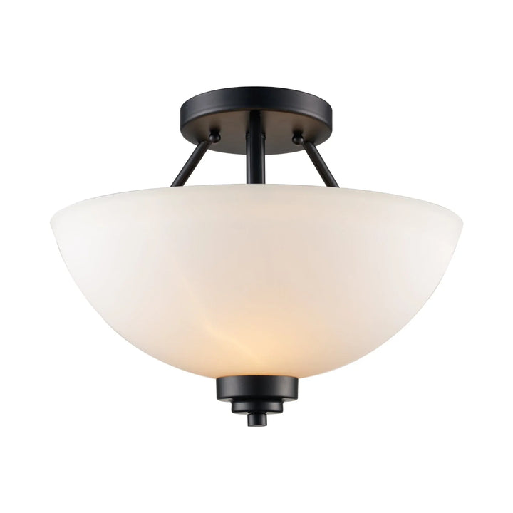 Trans Globe Mod Pod 2 - Light Semi-Flush Mount Sqr Bowl - Black