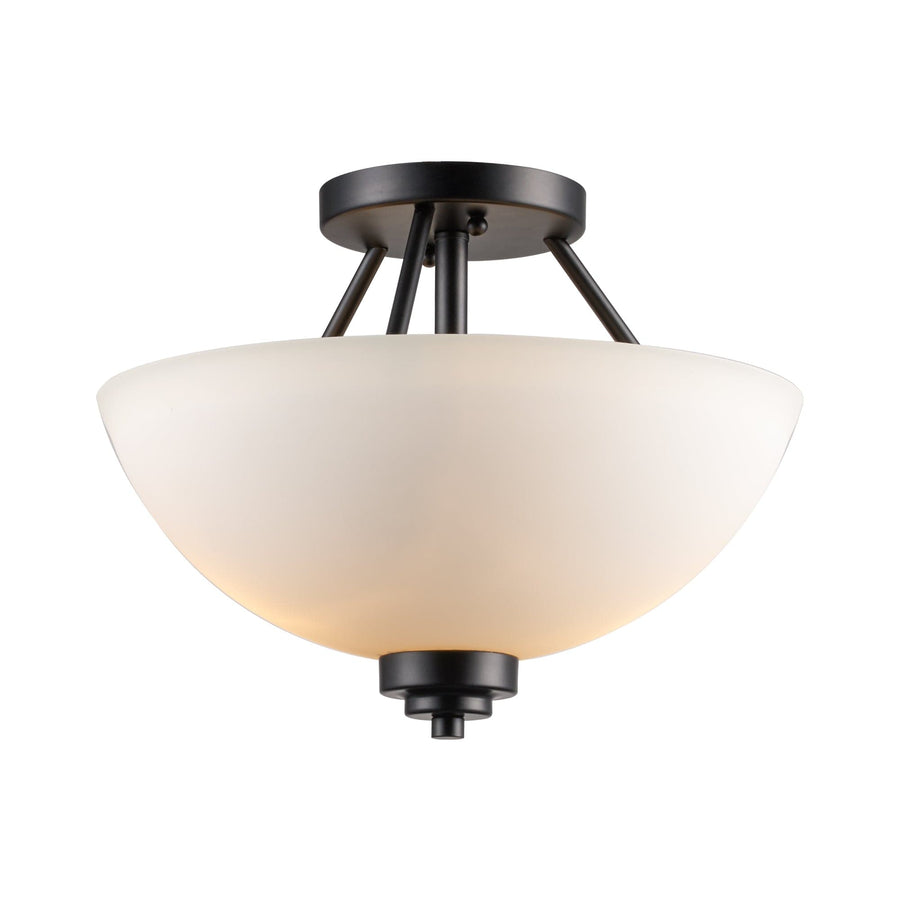 Trans Globe Mod Pod 2 - Light Semi-Flush Mount Sqr Bowl - Black