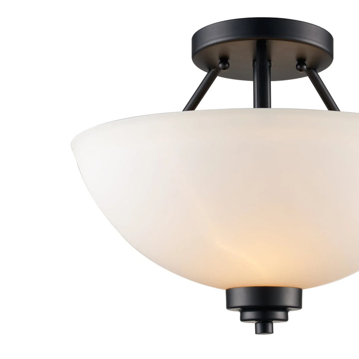 Trans Globe Mod Pod 2 - Light Semi-Flush Mount Sqr Bowl - Black