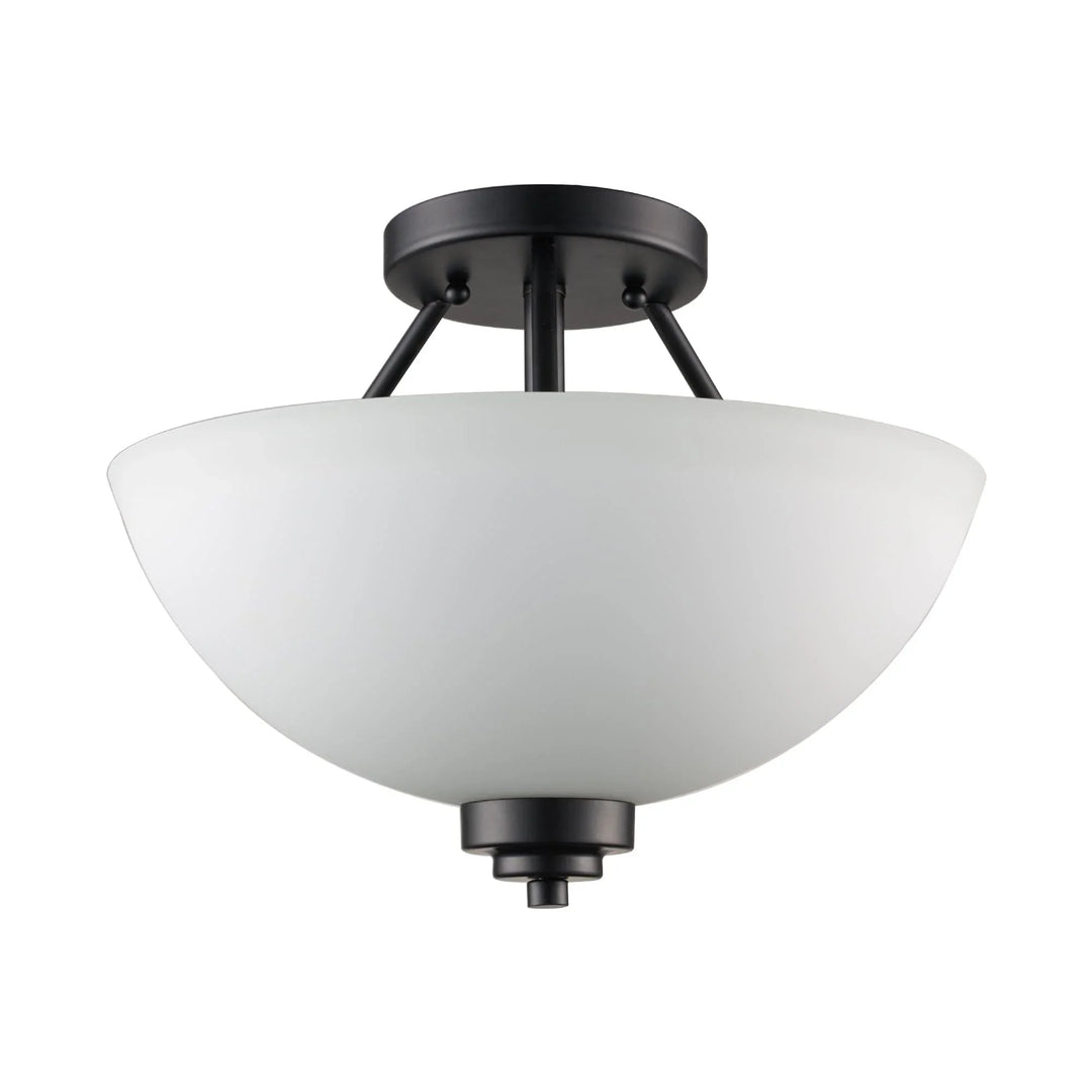 Trans Globe Mod Pod 2 - Light Semi-Flush Mount Sqr Bowl - Black