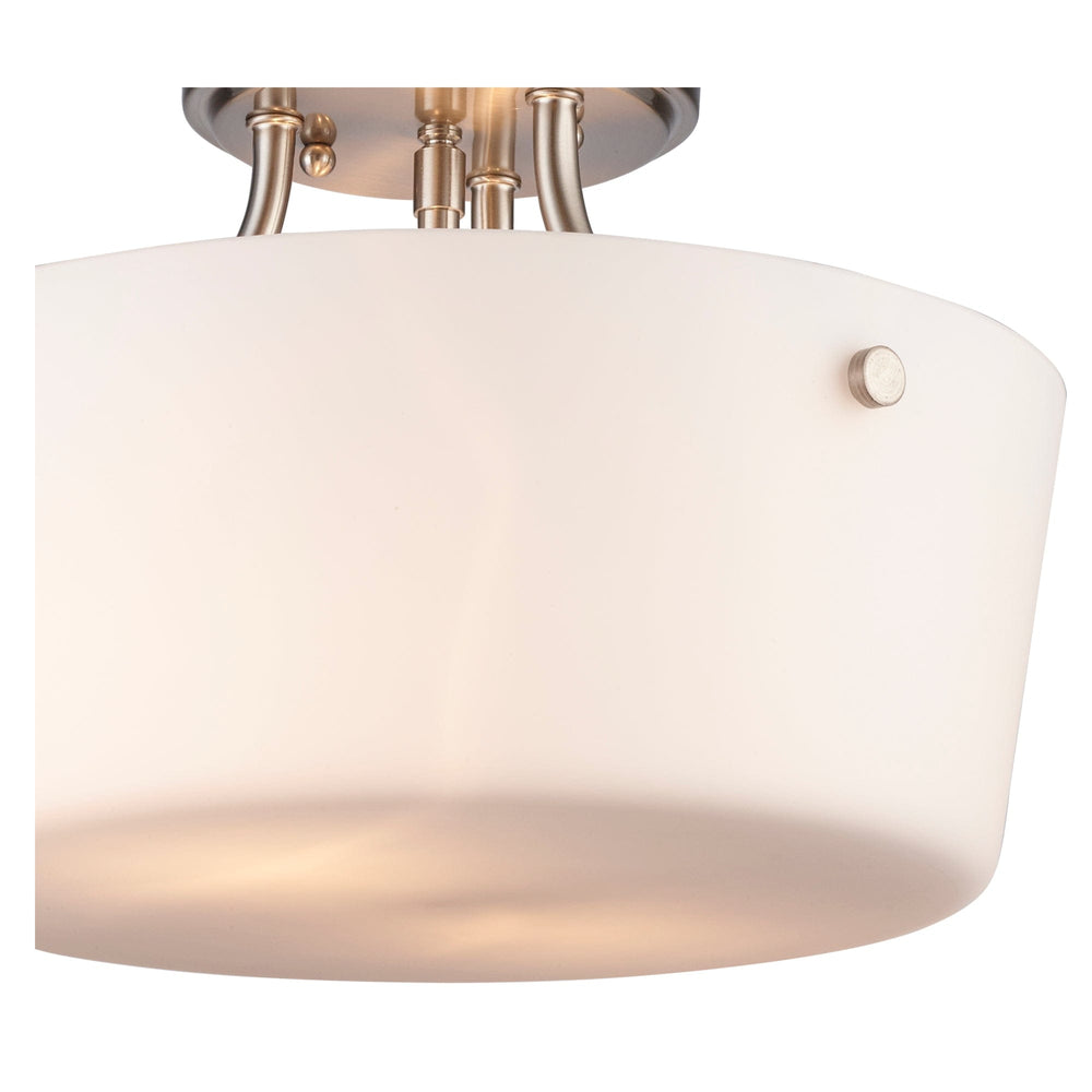 Trans Globe Mod Pod 2 - Light Semi-Flush Mount Sqr Bowl - Brushed Nickel