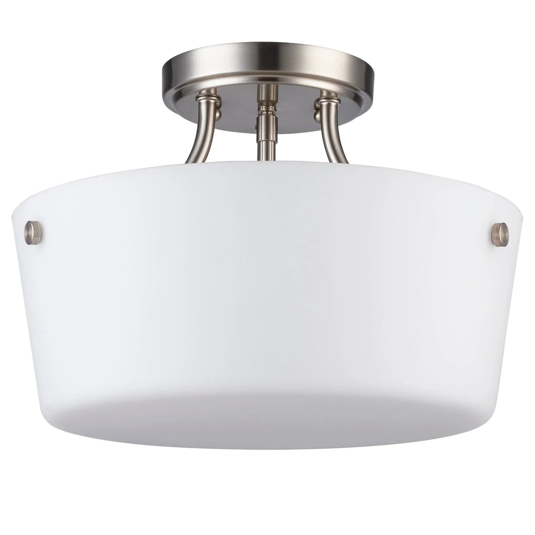Trans Globe Mod Pod 2 - Light Semi-Flush Mount Sqr Bowl - Brushed Nickel