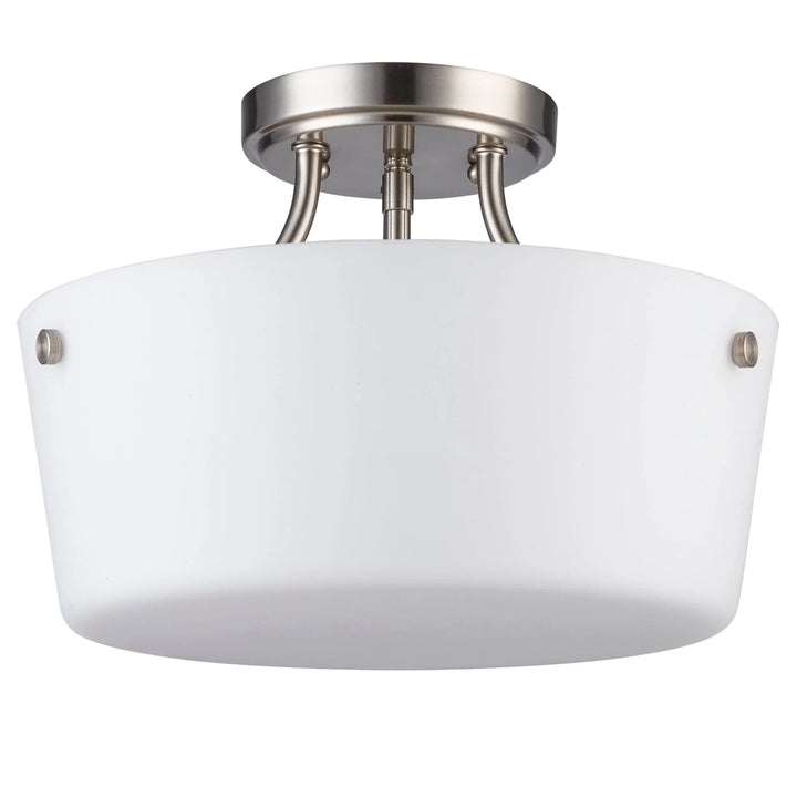 Trans Globe Mod Pod 2 - Light Semi-Flush Mount Sqr Bowl - Brushed Nickel
