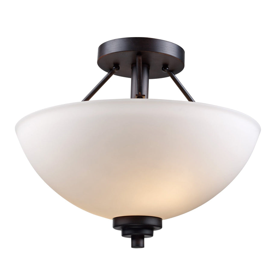Trans Globe Mod Pod 2 - Light Semi-Flush Mount Sqr Bowl - Rubbed Oil Bronze