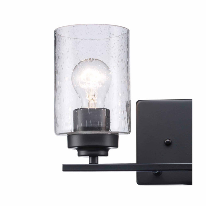 Trans Globe Mod Pod 3-Light Glass Drum Shaded Vanity Bar Double Disk - Brushed Nickel