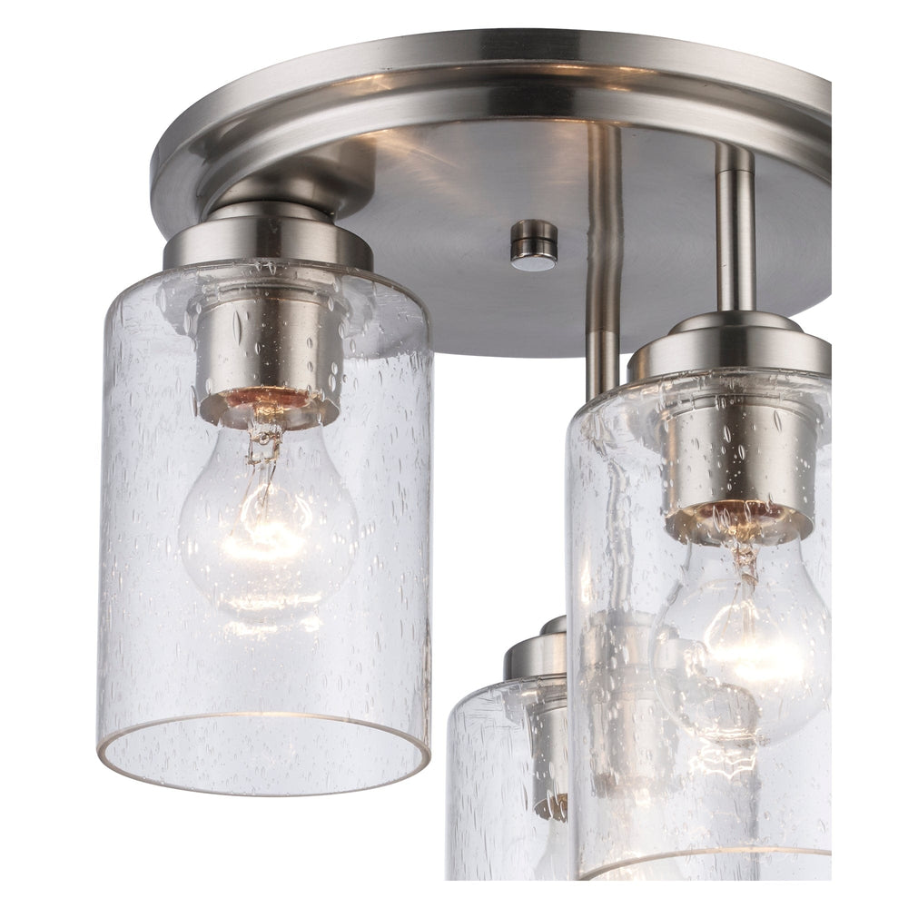 Trans Globe Mod Pod 3 - Light Glass Flush Drop - Brushed Nickel