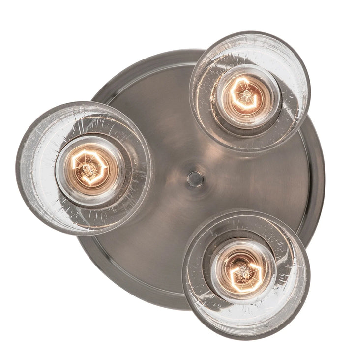 Trans Globe Mod Pod 3 - Light Glass Flush Mount Drop - Brushed Nickel