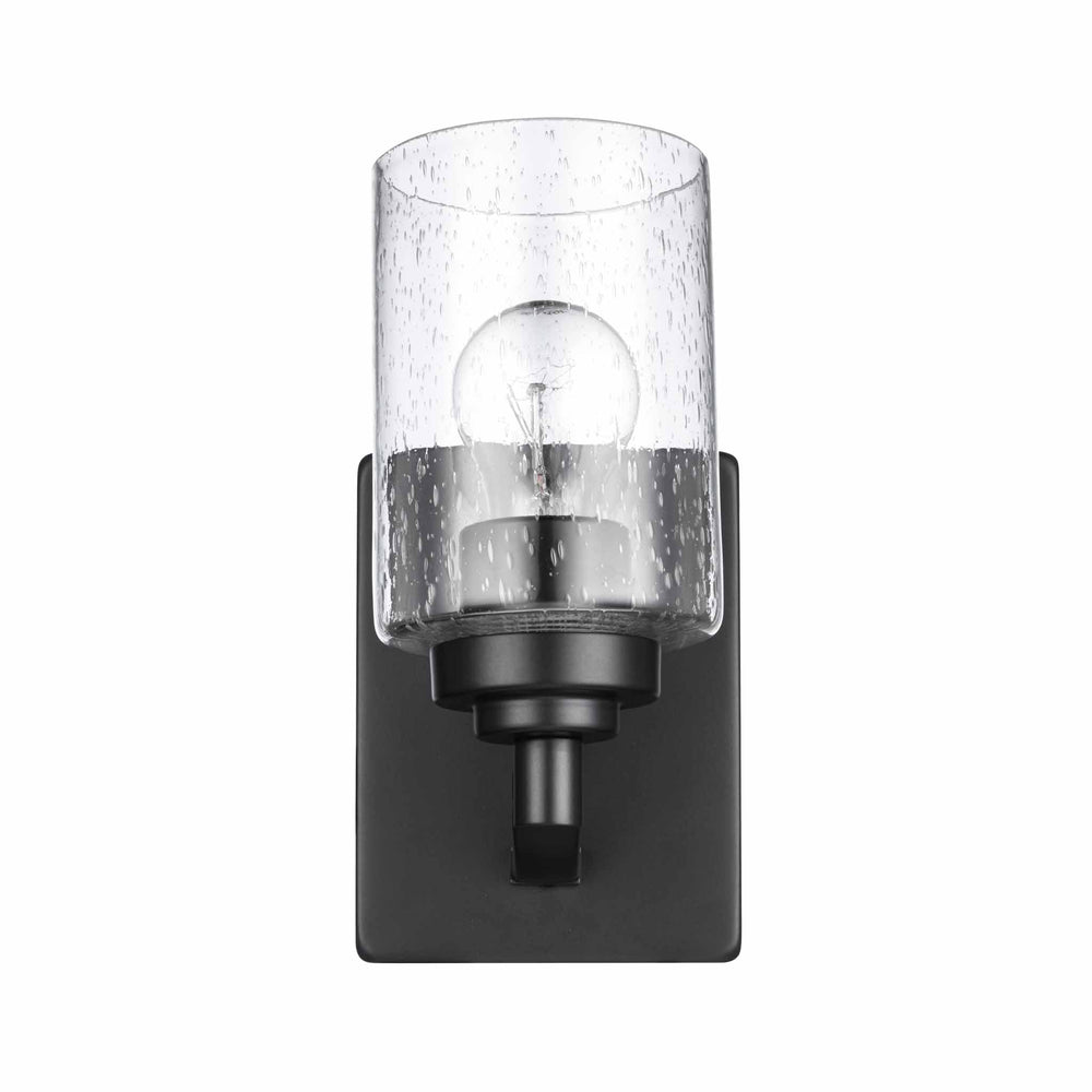 Trans Globe Mod Pod Indoor Glass Drum Armed Sconce Double Disk - Black