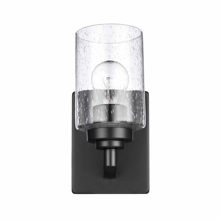 Trans Globe Mod Pod Indoor Glass Drum Armed Sconce Double Disk - Black