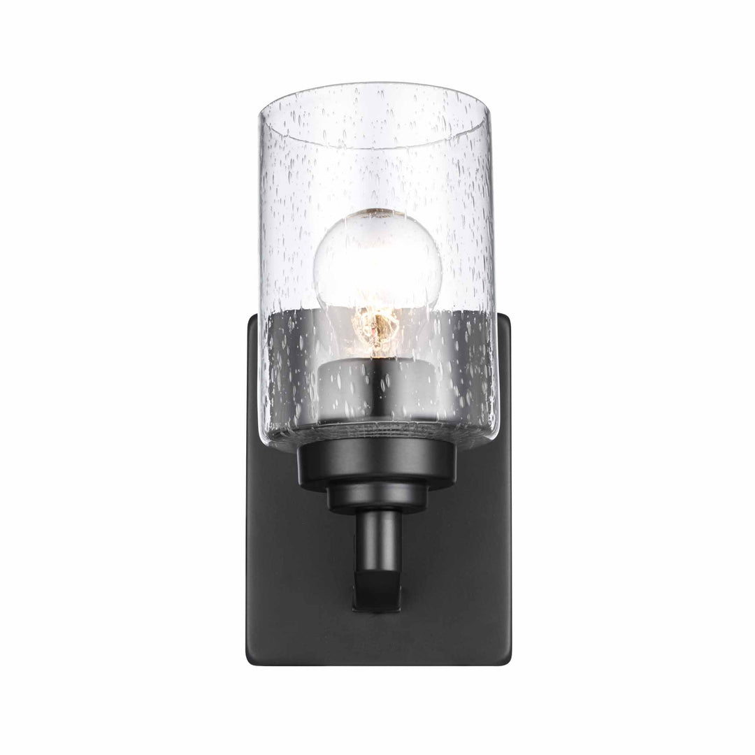 Trans Globe Mod Pod Indoor Glass Drum Armed Sconce Double Disk - Black