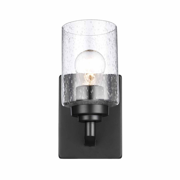 Trans Globe Mod Pod Indoor Glass Drum Armed Sconce Double Disk - Black