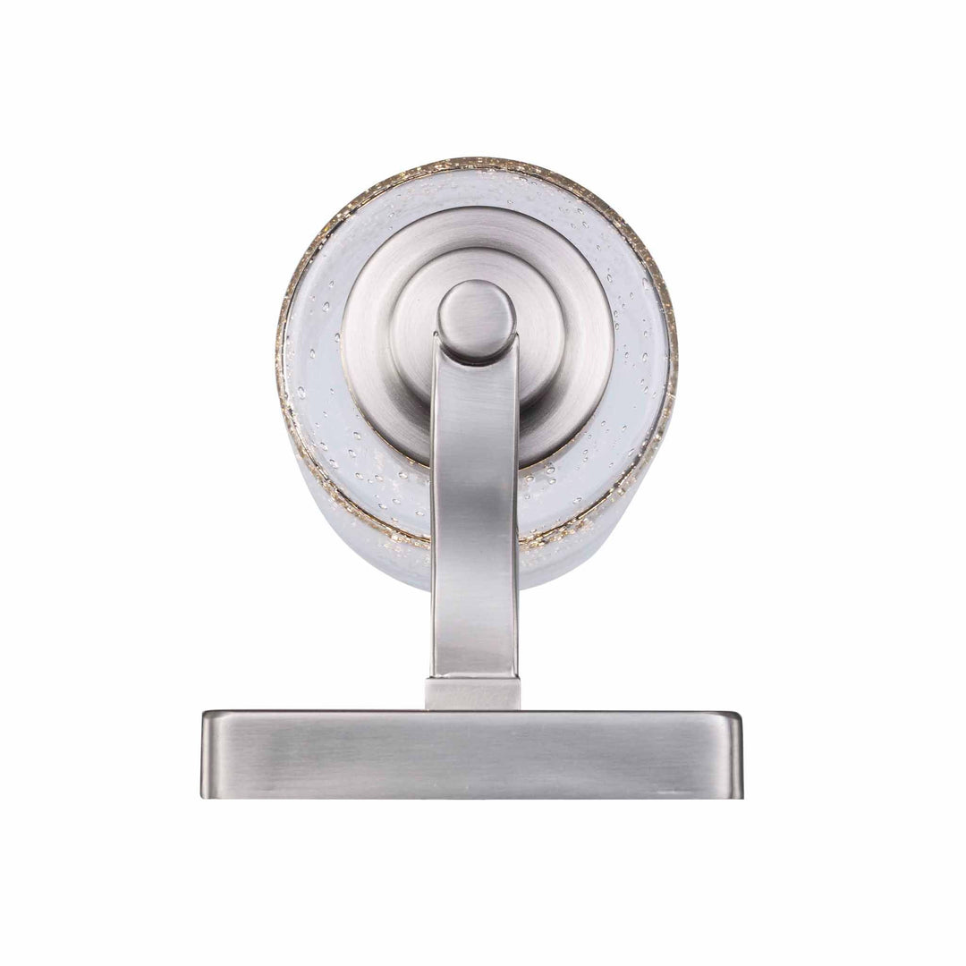 Trans Globe Mod Pod Indoor Glass Drum Armed Sconce Double Disk - Brushed Nickel