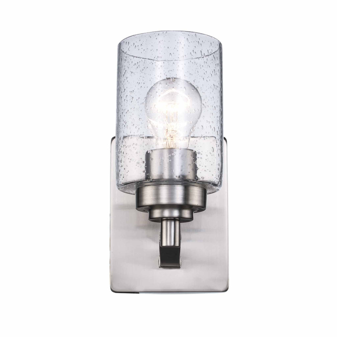 Trans Globe Mod Pod Indoor Glass Drum Armed Sconce Double Disk - Brushed Nickel
