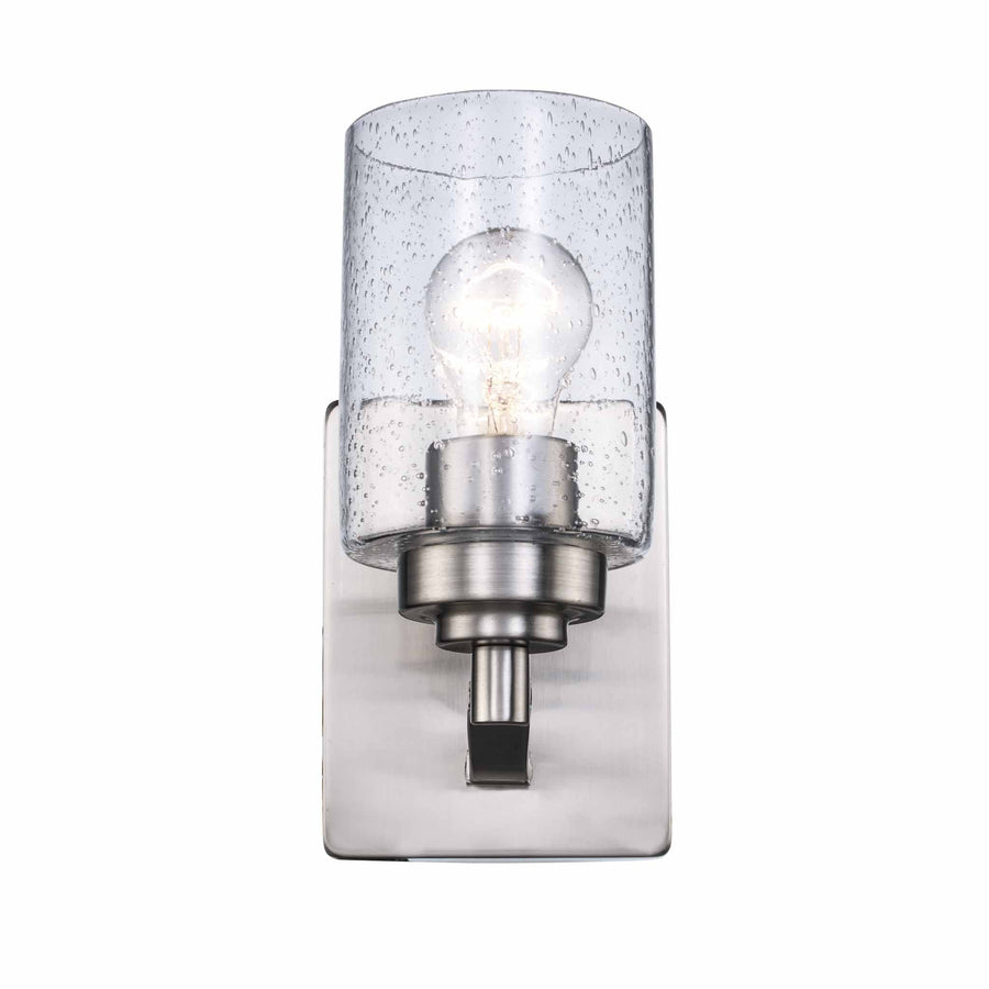 Trans Globe Mod Pod Indoor Glass Drum Armed Sconce Double Disk - Brushed Nickel