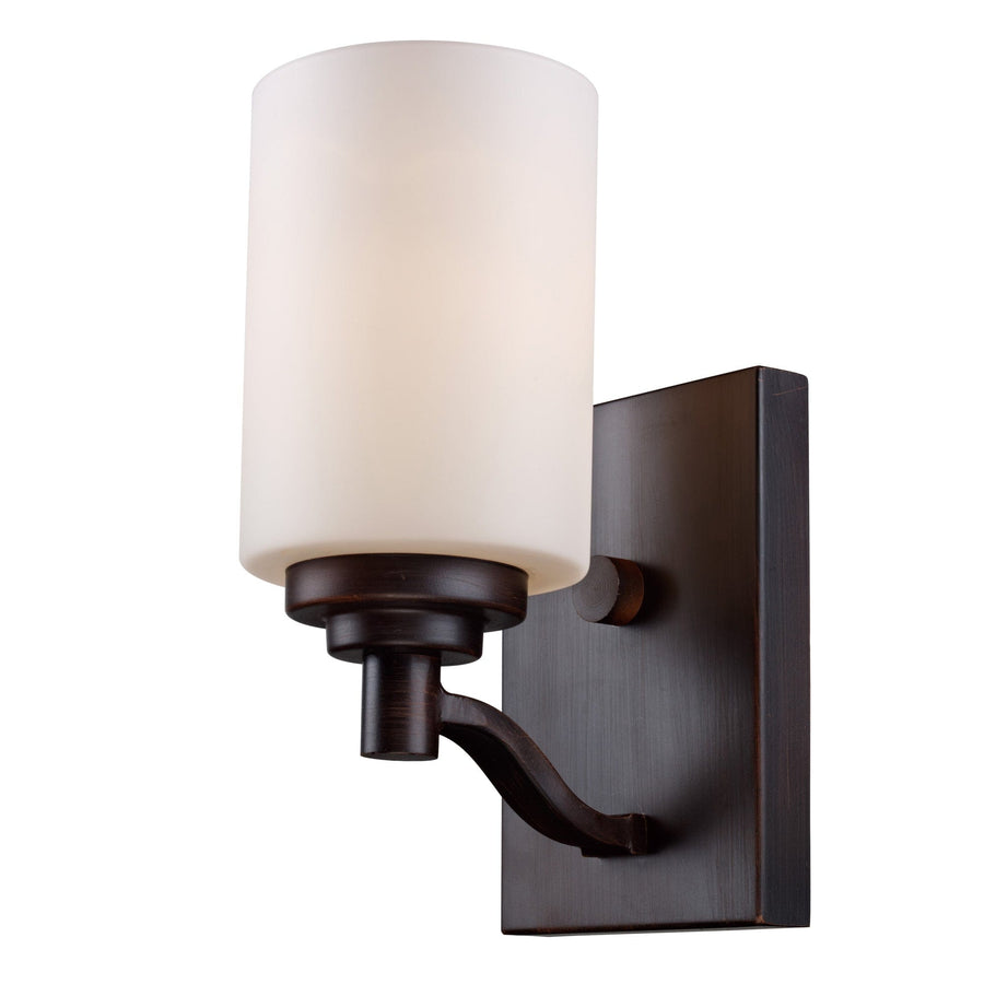 Trans Globe Mod Pod Indoor Glass Drum Armed Sconce Double Disk - Rubbed Oil Bronze