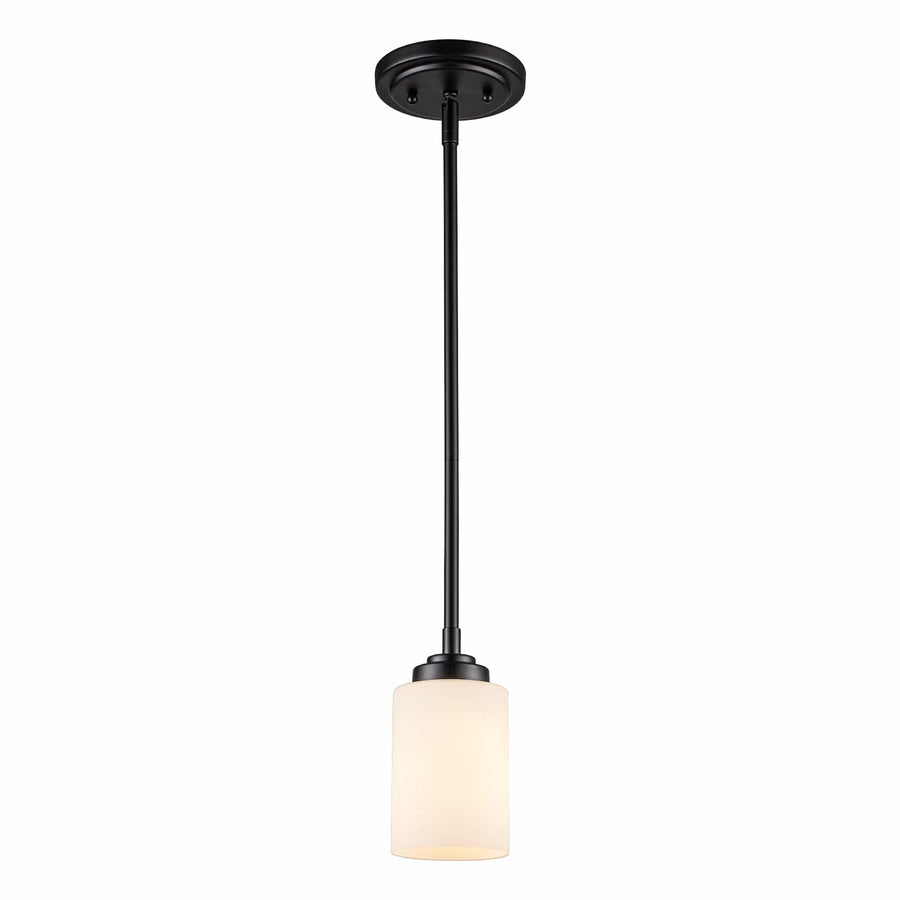 Trans Globe Mod Pod Indoor Mini Glass Drum Doubel Disk Light - Black