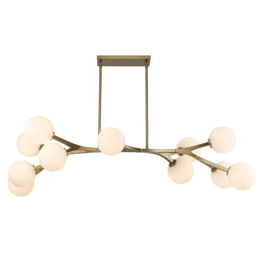 Trans Globe Modern 11- Light Rebel Pendant Angled Arms - Antique Gold