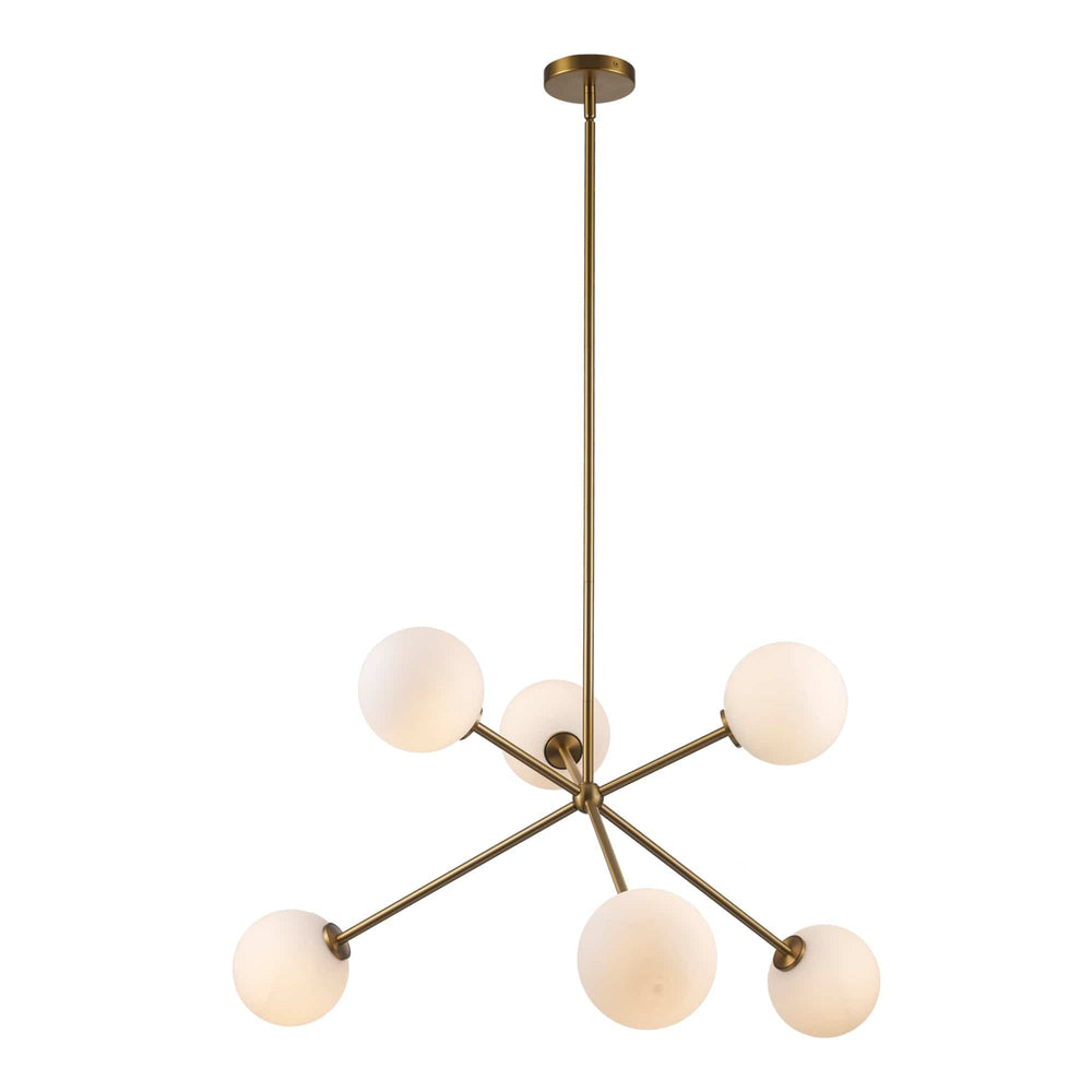 Trans Globe Modern 6-Light Haskell Globes - Antique Gold