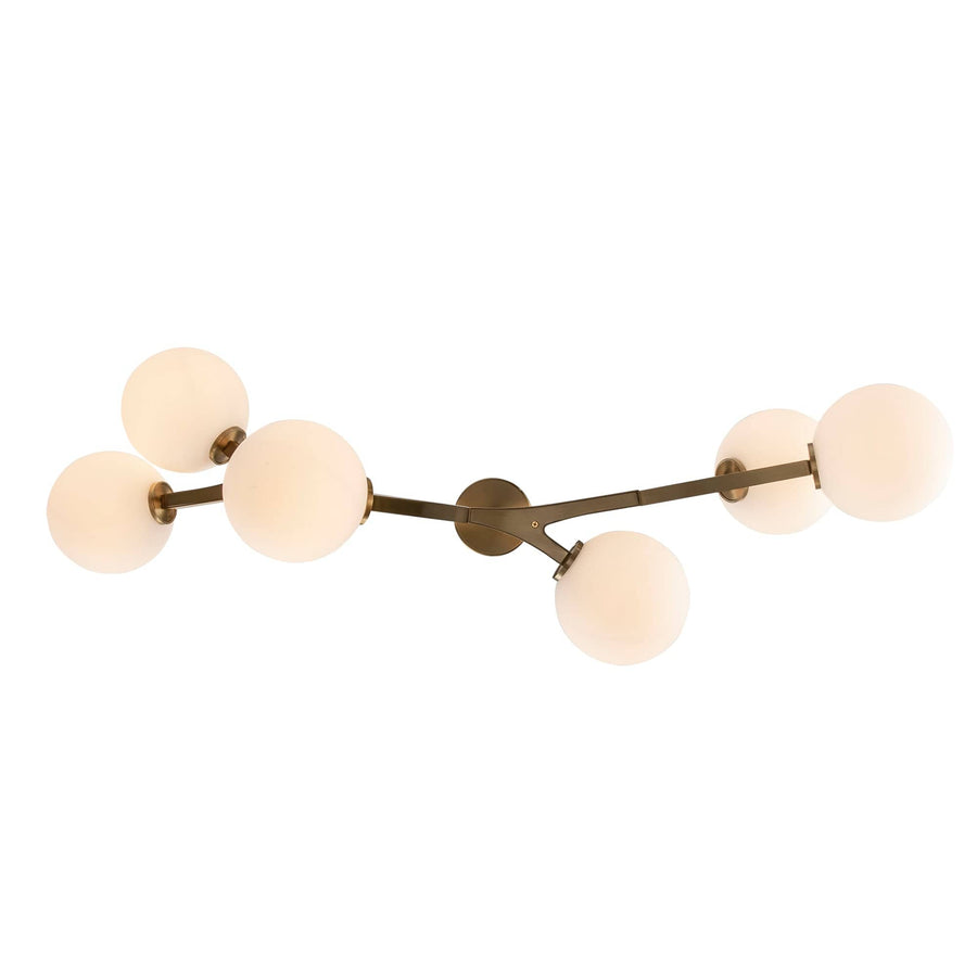 Trans Globe Modern 6-Light Rebel Angled Arms - Antique Gold