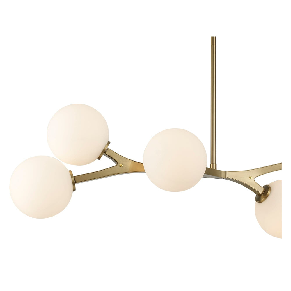 Trans Globe Modern 6-Light Rebel Angled Arms - Antique Gold