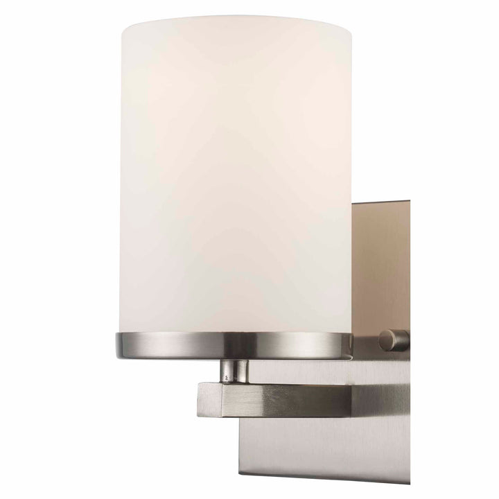 Trans Globe Nico 1 - light Armed Wall Sconce Flat Disk - Brushed Nickel