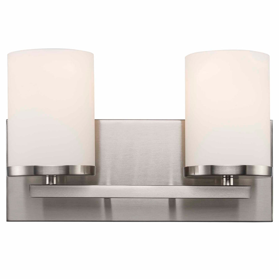 Trans Globe Nico 2 - Light Vanity Light Flat Disk - Brushed Nickel
