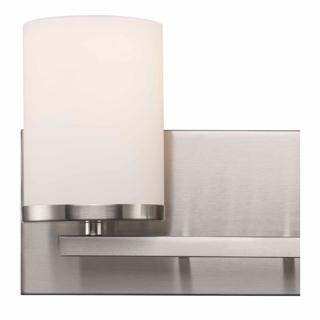 Trans Globe Nico 2 - Light Vanity Light Flat Disk - Brushed Nickel