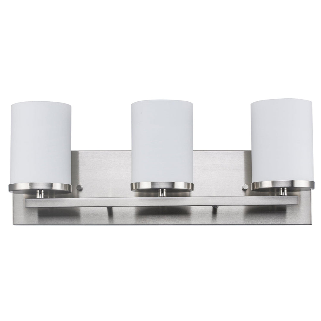 Trans Globe Nico 3 - Light Vanity Light Flat Disk - Brushed Nickel