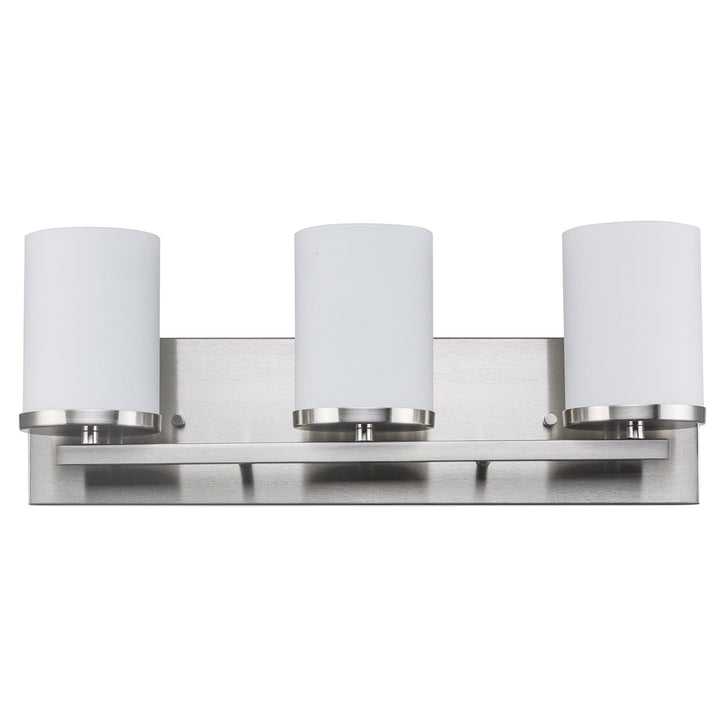 Trans Globe Nico 3 - Light Vanity Light Flat Disk - Brushed Nickel