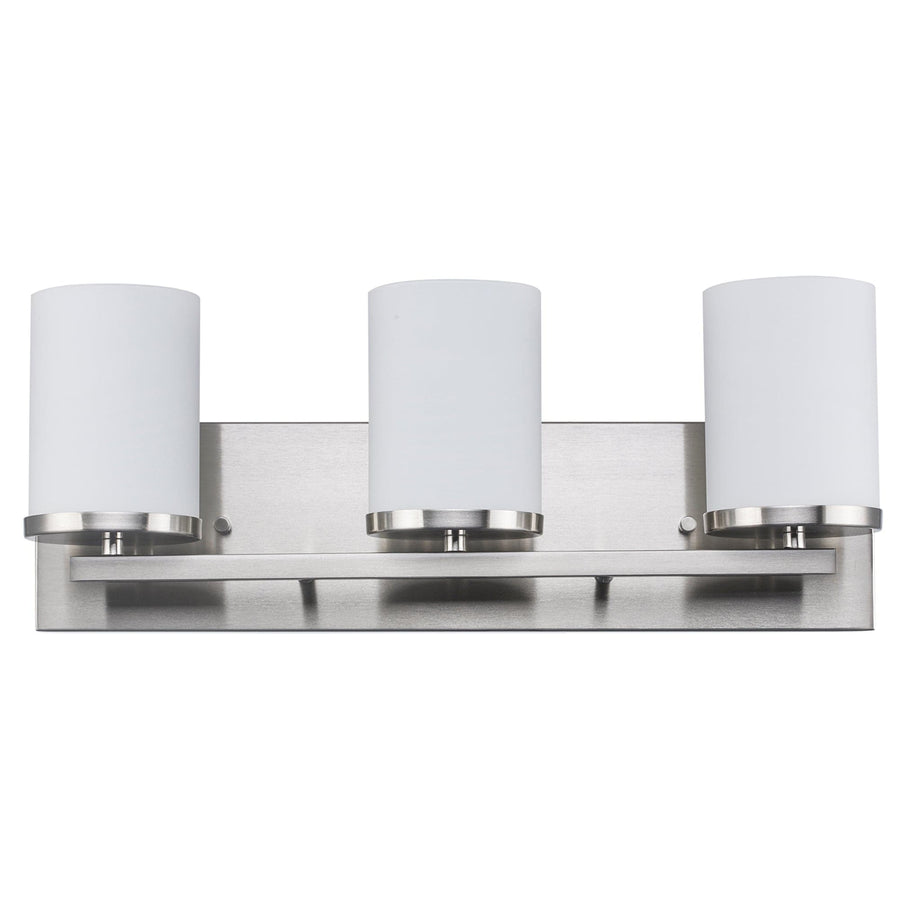 Trans Globe Nico 3 - Light Vanity Light Flat Disk - Brushed Nickel