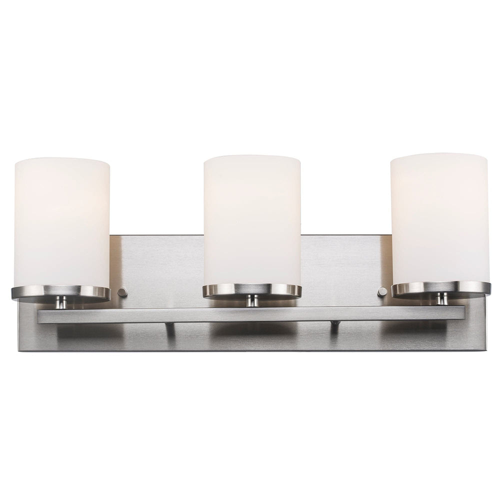 Trans Globe Nico 3 - Light Vanity Light Flat Disk - Brushed Nickel