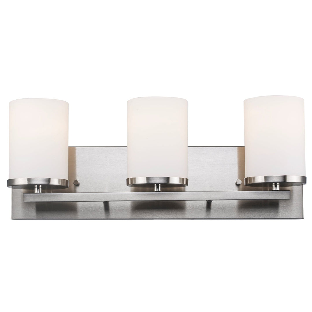 Trans Globe Nico 3 - Light Vanity Light Flat Disk - Brushed Nickel
