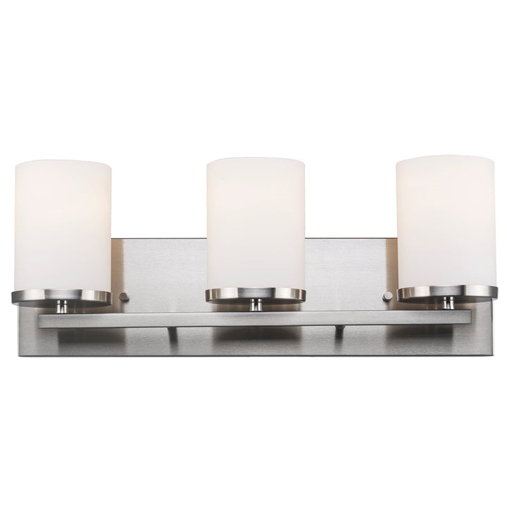 Trans Globe Nico 3 - Light Vanity Light Flat Disk - Brushed Nickel