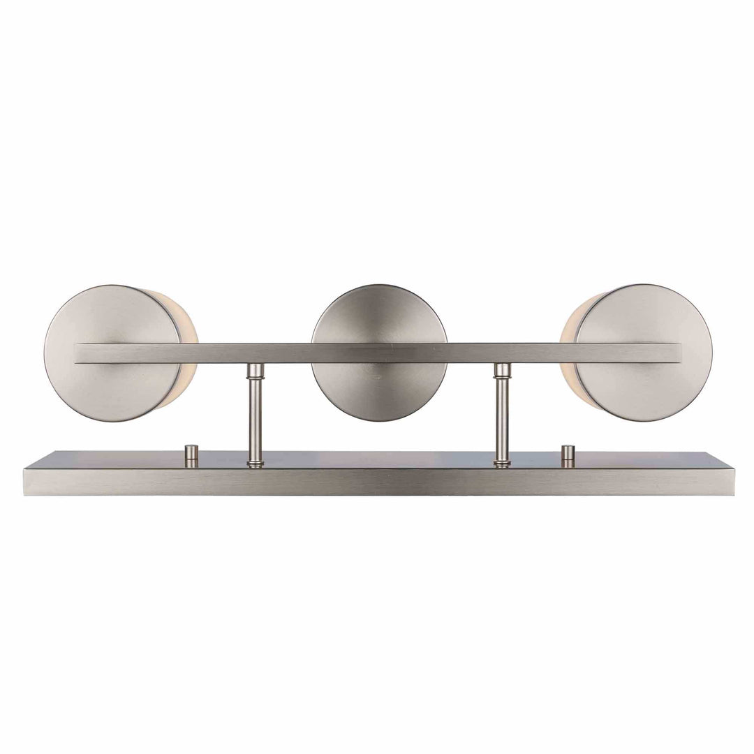 Trans Globe Nico 3 - Light Vanity Light Flat Disk - Brushed Nickel