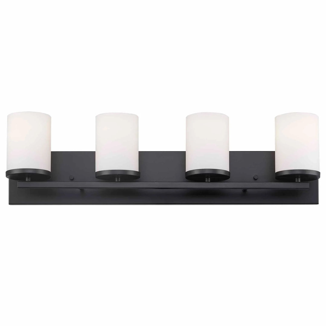 Trans Globe Nico 4 -Vanity Light Flat DIsk - Black