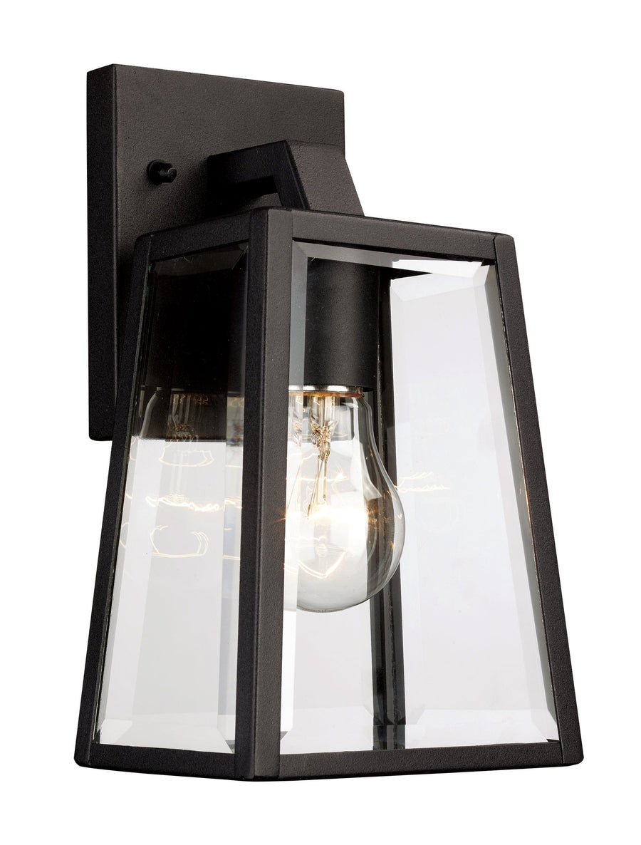 Trans Globe Obsidian 10" Wall Lantern. - Black