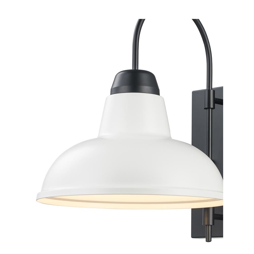 Trans Globe Outdoor 1-Light Gaviota Wall Lamp - White