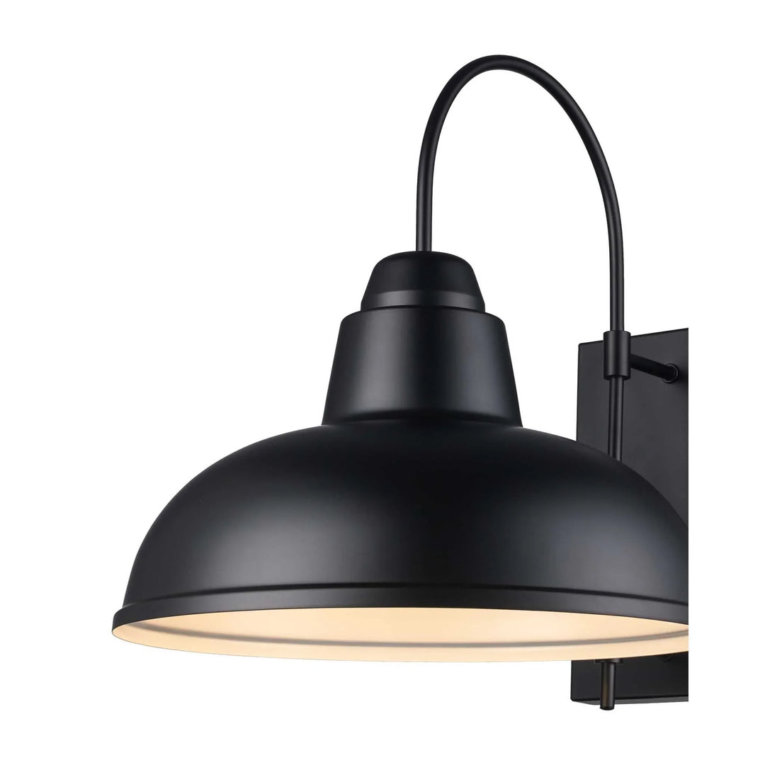 Trans Globe Outdoor 2-Light Gaviota Wall Lamp- Black