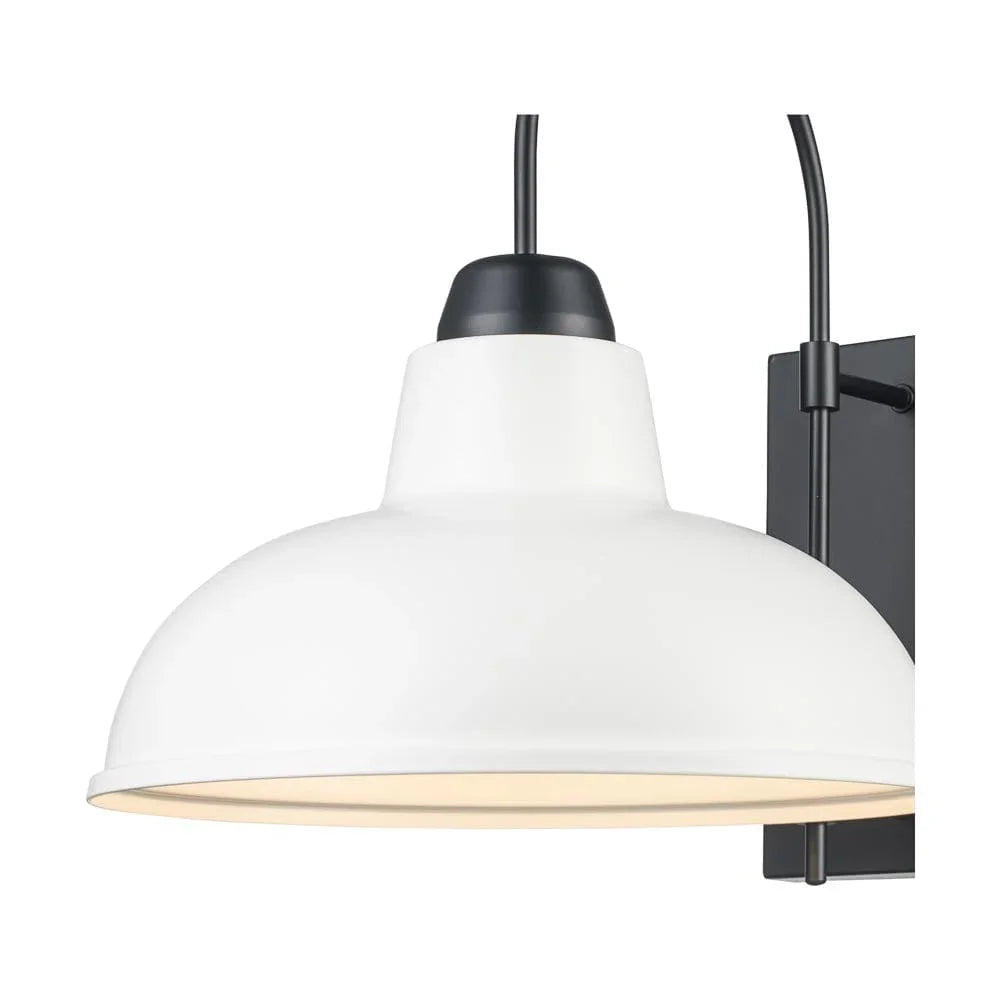 Trans Globe Outdoor 2-Light Gaviota Wall Lamp- White