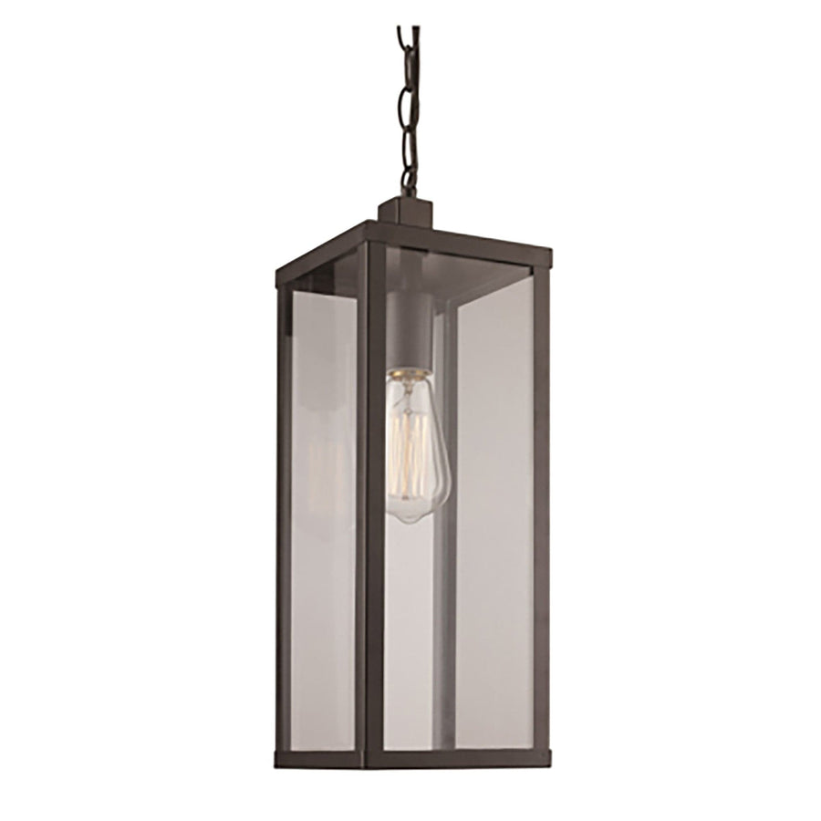 Trans Globe Oxford 19.5" Hanging Lantern- Black