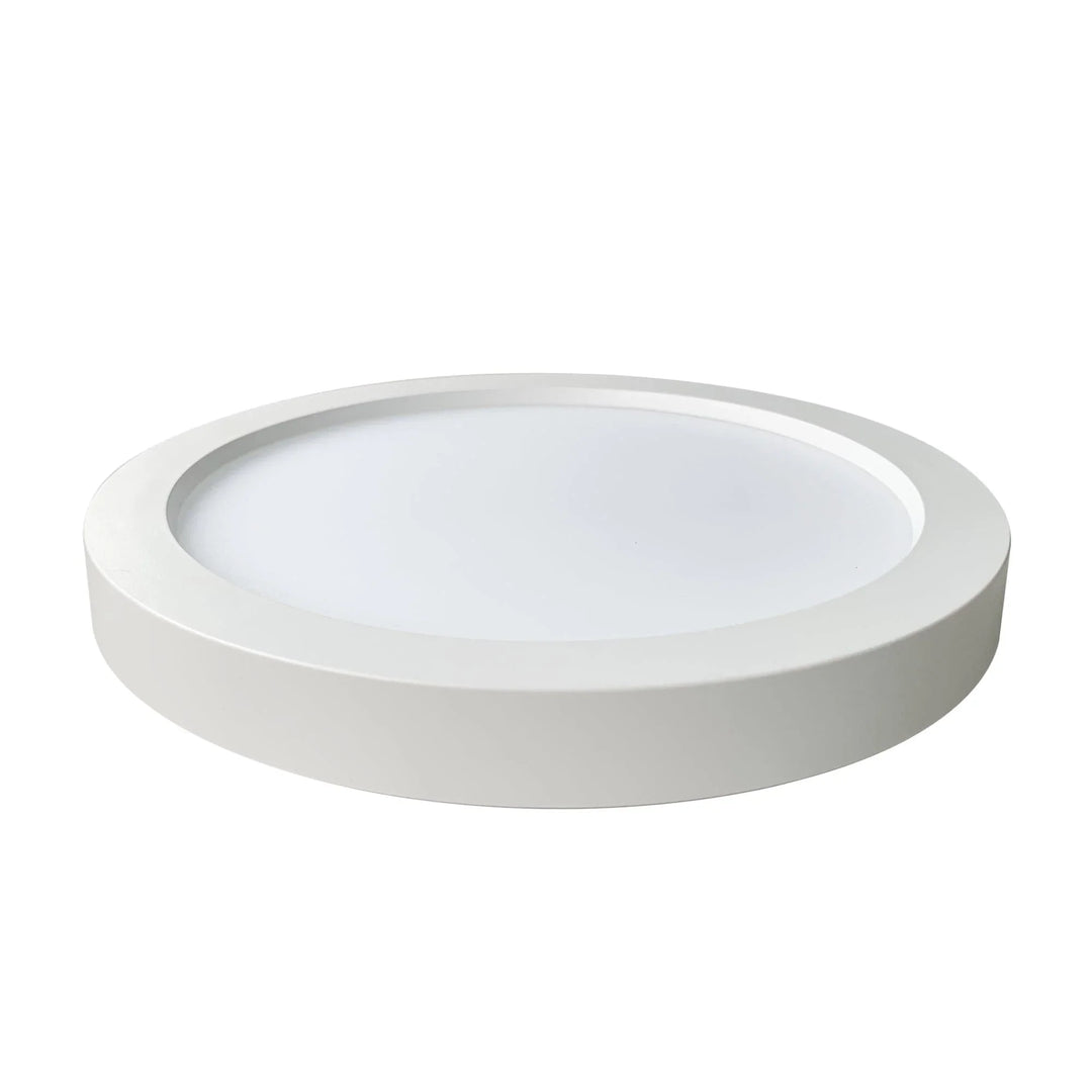 Trans Globe Palomino Collection 11-In. Modern Flush Mount Dimmable LED Ceiling Light - White