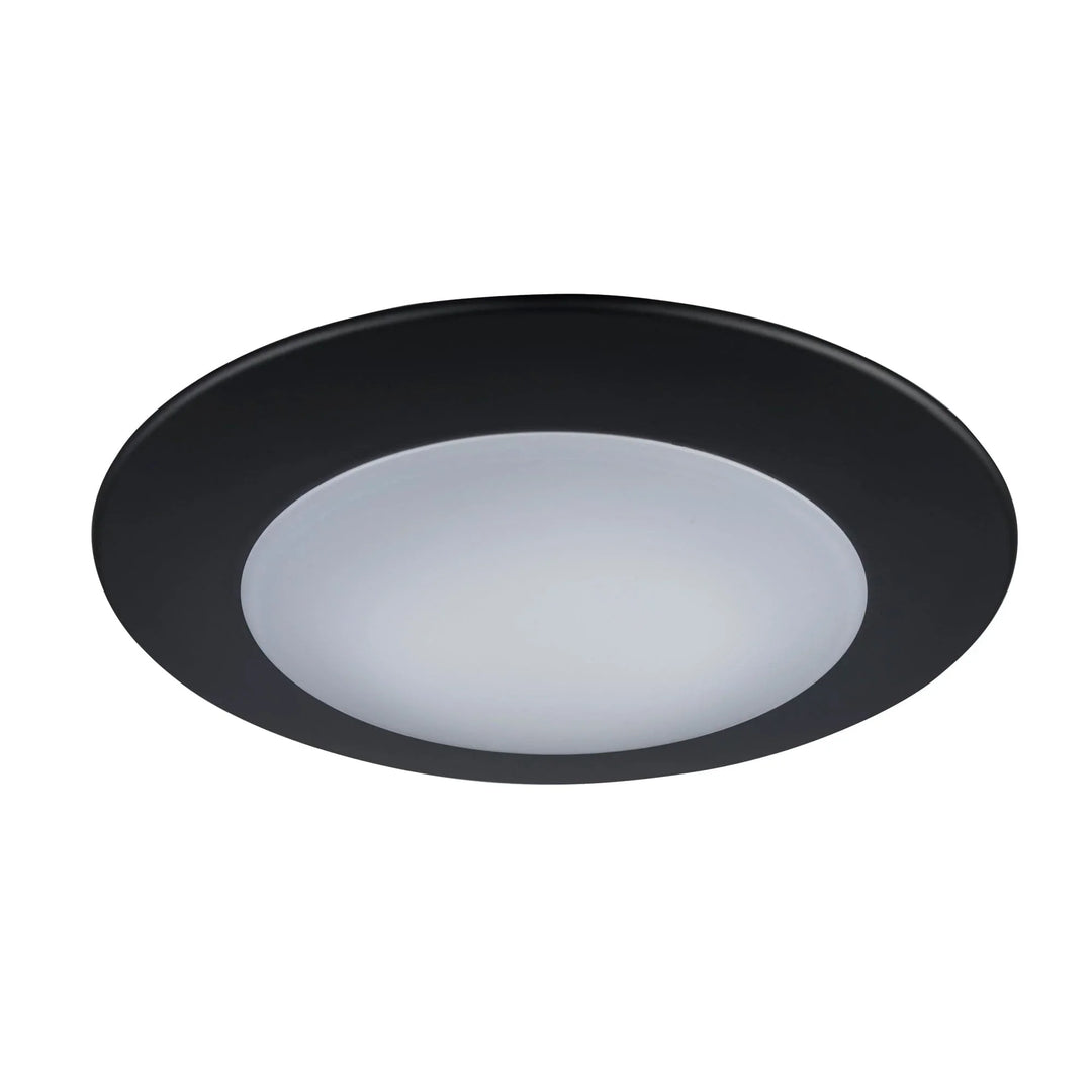 Trans Globe Palomino Collection Modern Flush Mount Dimmable Light, Color Temp Changing CC - Black