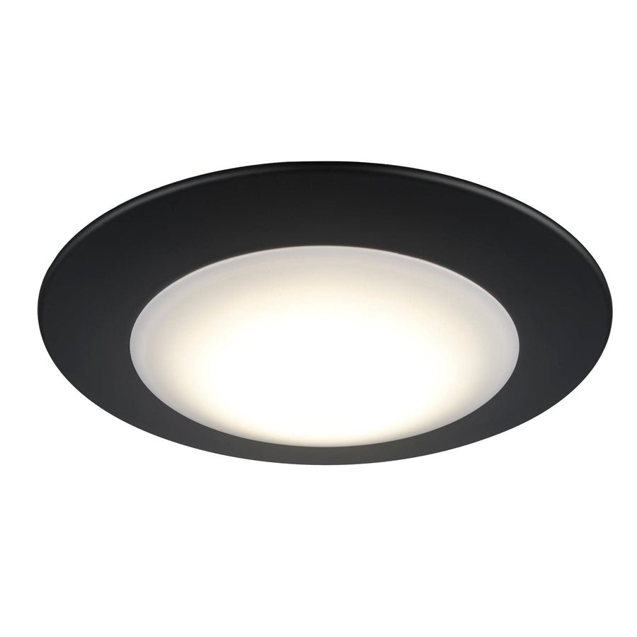 Trans Globe Palomino Collection Modern Flush Mount Dimmable Light, Color Temp Changing CC - Black