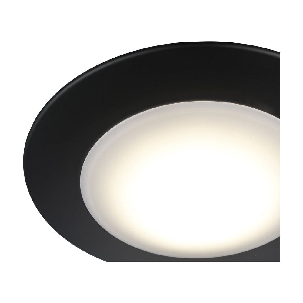 Trans Globe Palomino Collection Modern Flush Mount Dimmable Light, Color Temp Changing CC - Black