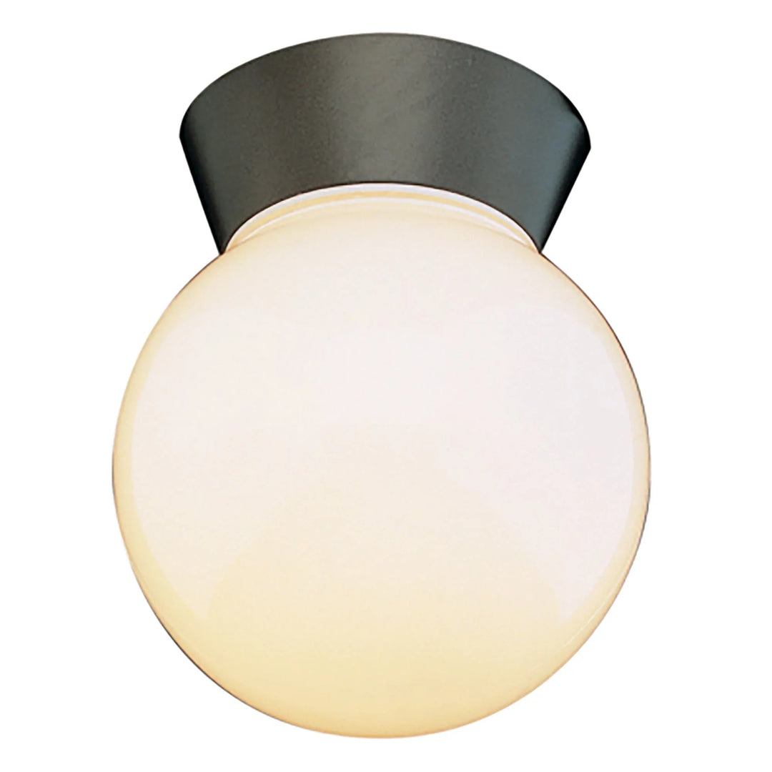 Trans Globe Pershing 7" Flushmount Lantern - Black