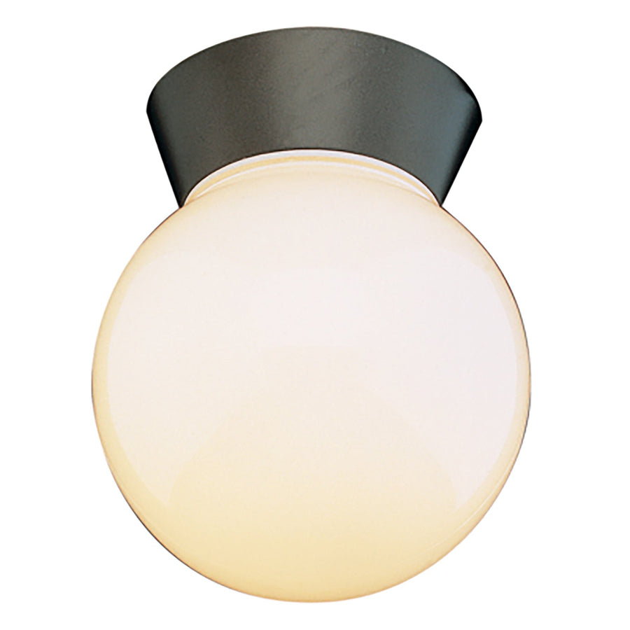 Trans Globe Pershing 7" Flushmount Lantern - Black