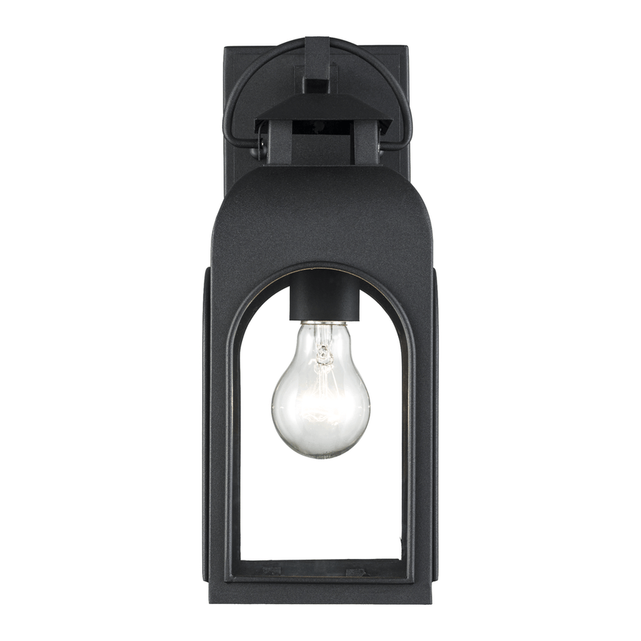 Trans Globe Presence Collection 1-Light Arched Frame Wall Lantern- Black
