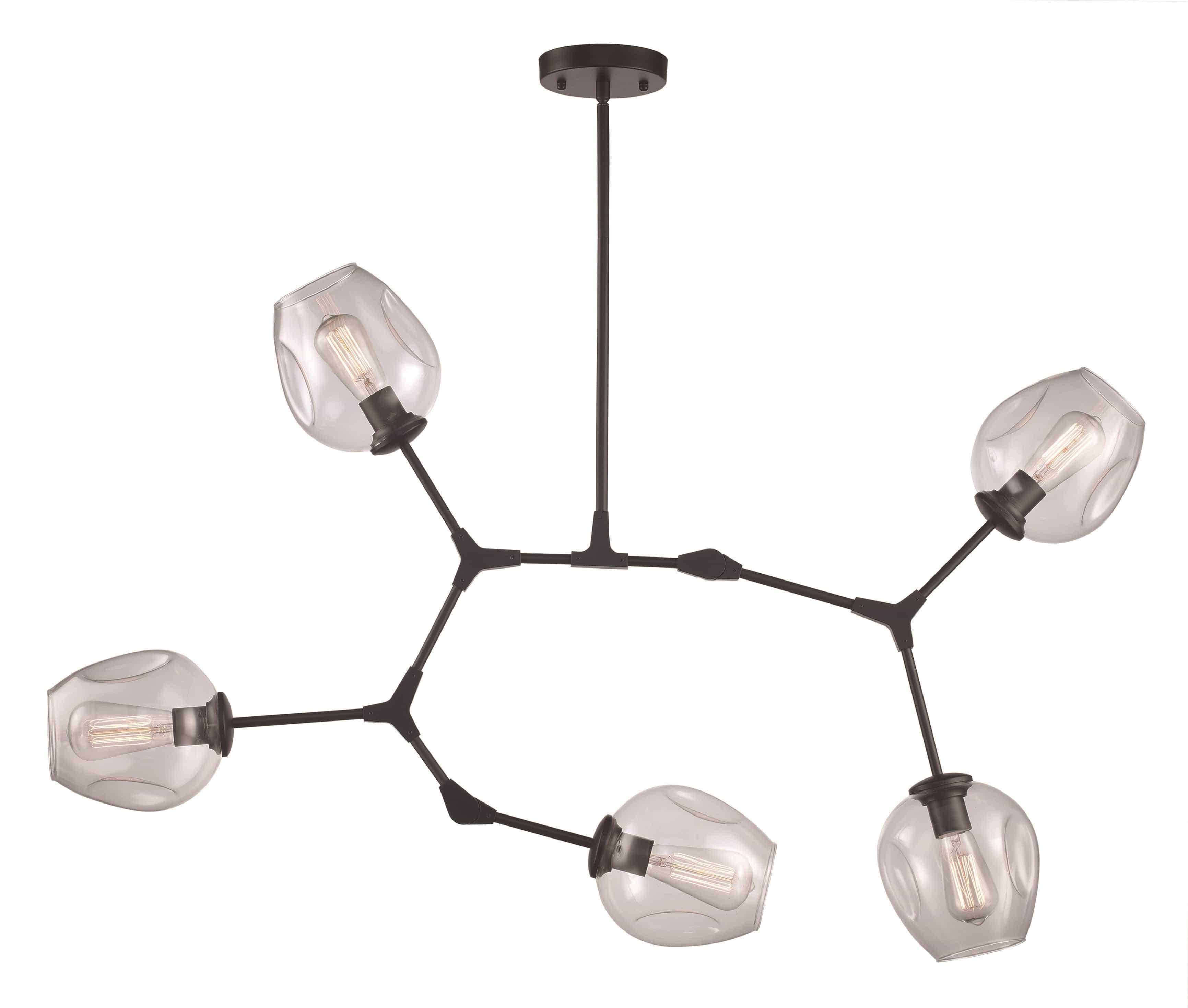 Quantum 41-In. 5-Light, 5-Shade Indoor - Black – SmartLED Supply