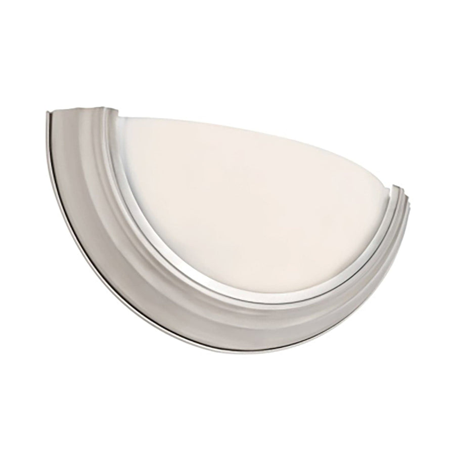 Trans Globe Ray 12.75" Wall Sconce Half Moon Fros - Brushed Nickel
